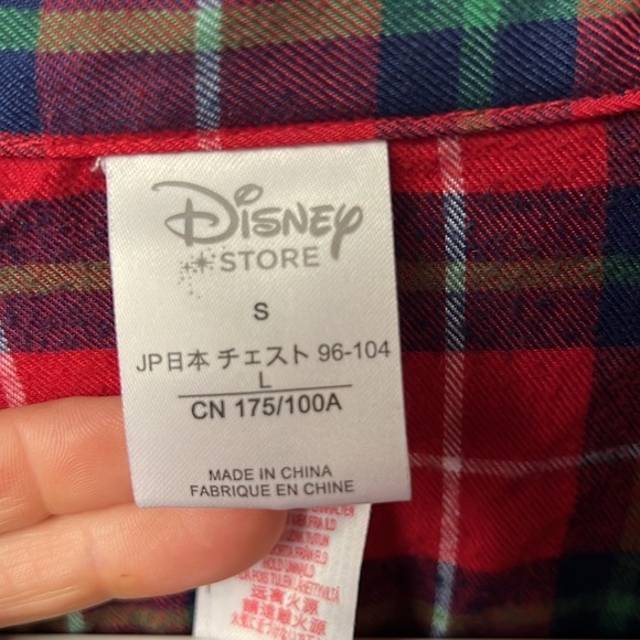 Disney women’s Red Plaid Mickey Mouse Pajama Top and bottom set Sm sleepwear - Picture 2 of 10